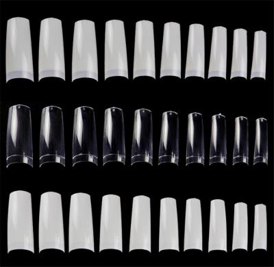 China DIY Nail Art 500pcs/bag Square Head Half Cover Nails ABS Artificial Finger French False Nails for sale