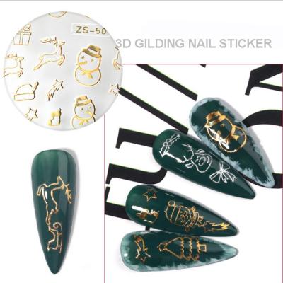 China Nail Cha Girl Kids Art Stickers Decoration Waterproof DIY Christmas Nail Foil Sefl-adhesive Art Decoration Free Shipping Hot 3D Nail for sale