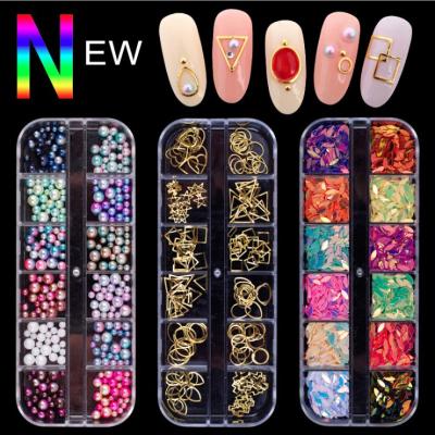 China Decorate Mixed Nail Art Decoration Metal Jewelry 3D Resin Nail Manicure Accessories 3D Nail Jewelry Colorful Rhinestone Wholesale for sale