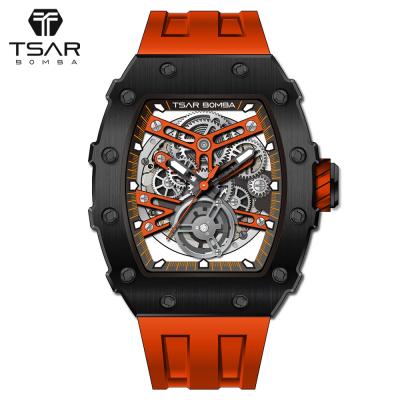 China BOMBA Brand Hot Sale Mens Match TSAR Luxury Skeleton Dial Automatic Machanical Watch Water Resistant For Men for sale