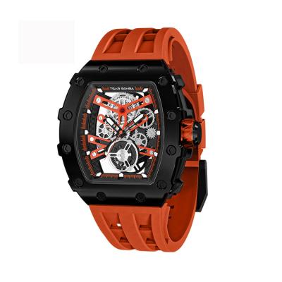 China Hollow Out New 2021 Luxury Skeleton Stainless Steel Wristwatch Men's Automatic Mechanical Watch for sale