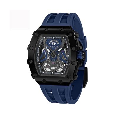 China Hollow Out Hot Sale Luxury Automatic Skeleton Watch Customized Logo Mechanical For Men for sale