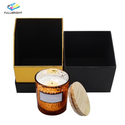 China Newly Cheap Materials Manufacturer Custom Unique Rectangular Luxury Black Gift Recycled Perfume Paper Candle Boxes Hard Cardboard Craft Gift Box for sale