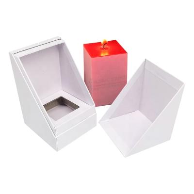 China Luxury Reused Eco-friendly Materials Wholesale Gift Candle Jar Packaging Box With Inserts Design Fancy Logo Rigid Cardboard Paper Candle Gift Box for sale