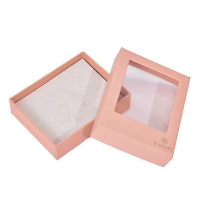 China Recyclable Customized Cosmetic Paper Boxes Gift Box With Clear PVC Window for sale