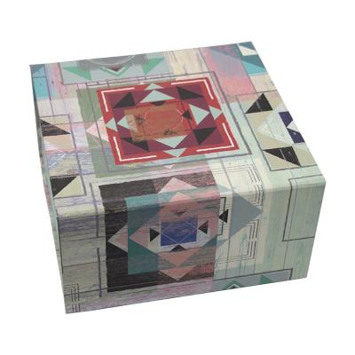 China Reused Materials Logo Foldable Cake Paper Box made to order with magnetic closure for sale