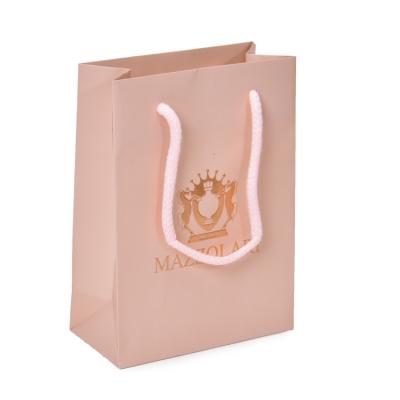 China Recyclable Custom Paper Shopping Bags Various Colorful Pink Printing Paper Bags For Clothes Foil Coated Paper for sale