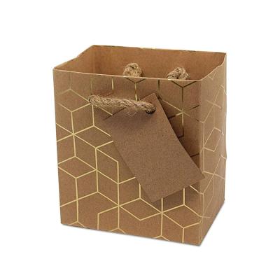 China Handmade Wholesale Biodegradable Brown Kraft Paper Mailing Bag With Handles for sale