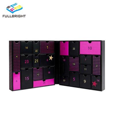 China Wholesale Custom Packaging Reused Ramadan Gift Box Christmas Cosmetic Advent Calendar Materials Nail Polish Perfume Desktop Boxes for sale