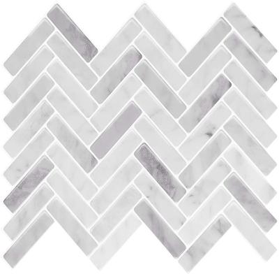 China Cheap Waterproof+Self-adhesive Herringbone Backsplash Peel and Stick Tiles for Kitchen,Self Adhesive 3D Wall Sticker Stick On Tiles for sale