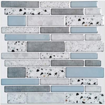 China Best Quality Waterproof+Self-adhesive Self-adhesive Peel and Stick Wall Tile Backsplash DIY Kitchen PU Oil-proof Decorative Mosaic for sale