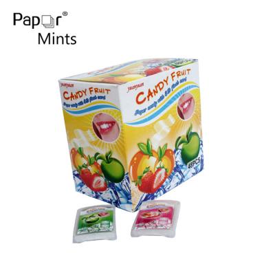 China Natural bozai assorted fruit mint flavor supermarket paper apple/grape/mint /lemon/cola/strawberry display for sale