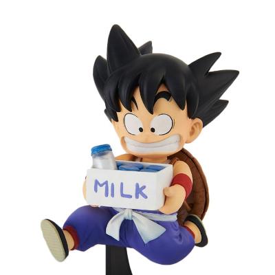 China Cartoon Toy Anime Kid Milk Goku DBZ Action Number Figures Goku Figuarts PVC Model Toys for sale