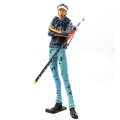 China One Piece Cartoon Toy 28cm Trafalgar Law Doll Anime Figure Toy Eat Bread Law Anime Figure Model Doll Toy for sale