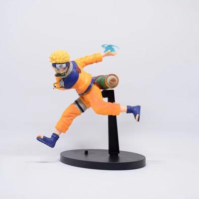 China Cartoon Toy 18cm Anime Child Kid Uchiha Sasuke Uzumaki Action Number PVC Model Toy For Gifts for sale