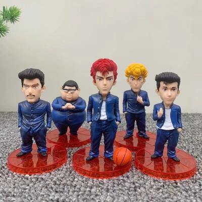 China Cartoon Toy 8cm Anime SNAP DIP Sakuragi Akagi Rukawa Mitsui Action Number PVC Model Toy For Birthday Gifts for sale