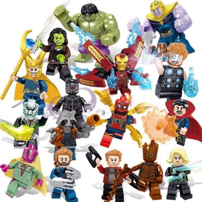 China Construction Toy Famous Superhero Kids Puzzle Building Blocks Assembling Sets Block Toys Building Block Plastic Set for sale