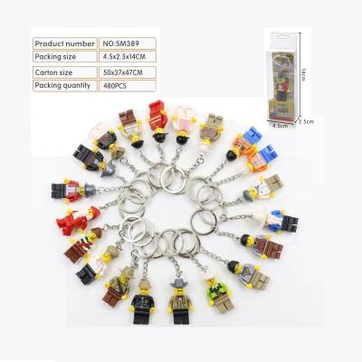 China The Key Safety Building Block Sm389 Superhero Anime Super Heroes Key Chain Figure for sale