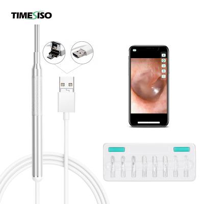 China Ear Wax Remover TIMESISO Ear Wax Otoscope USB Remover Kit Ear Endoscope Cleaner Ear Wax Remover with LED for sale