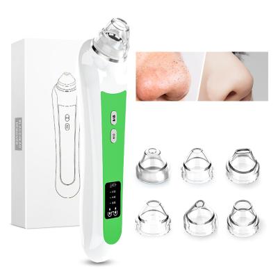 China Acne Treatment Blackhead Pore Acne Remover Vacuum Whitehead Removal Tools Vacuum Blackhead Remover With 6 Suction Heads for sale