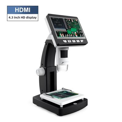 China 4.3inch LCD 1000X 2MP Microscope LED Microscope Camera PCB Inspection Digital Microscope 306 for sale