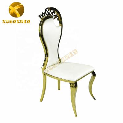 中国 Comfortable Other Metallic Furniture Golden Lounge Chairs Hotel Leather Dining Chairs Made In China 販売のため