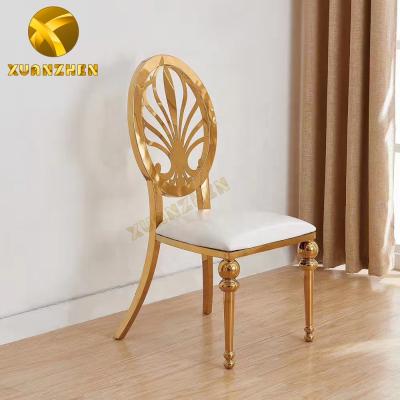 China Comfortable Other Metal Furniture Restaurant Modern Metal Frame White Stainless Steel Dining Chair Wedding Chair for sale