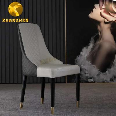 Китай Cozy home furniture factory hot sale in British metal chairs modern living room chairs leather dining chair for sale продается