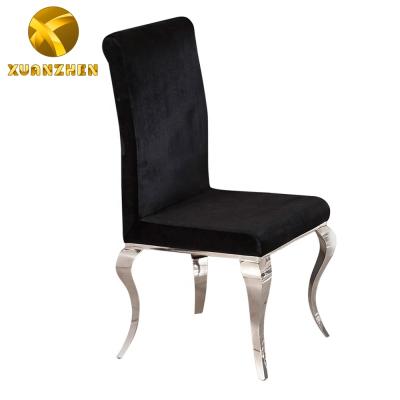 China Comfortable Home Furniture Foshan Factory Metal Dining Chairs Modern Velvet Dining Chairs For Sale for sale