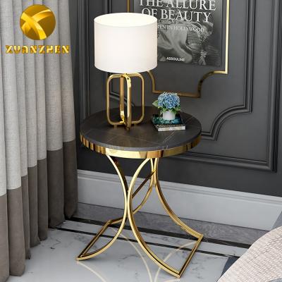 China Mayco Wholesale Extendable Luxury Marble Mirror Accent Gold Metal Wire Side Top Single Table Made in Foshan for sale