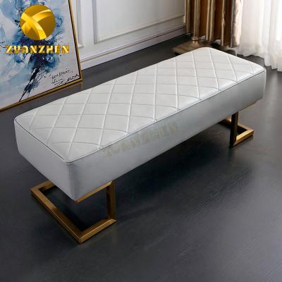 China Comfortable Modern Furniture Living Room Sets Factory Velvet Sofa Bench Bed End Stools Bench Ottoman Bench Chair for sale