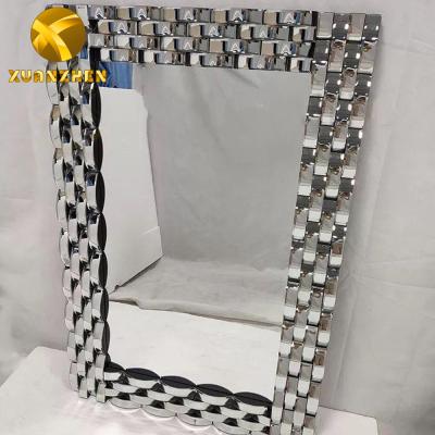 China Luxury Modern Home Decor Wall Mirror Stainless Steel Exquisite Exquisite Mirrors Home Decor (Old) MR002 for sale