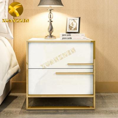 China Modern Easy Assemble Customized Modern Wooden Bedside Drawers Bed Side Table For Bed Rooms for sale