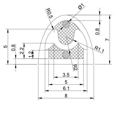 China For Automation FA708 Customized Safety Edge Sensor For Automatic Door for sale