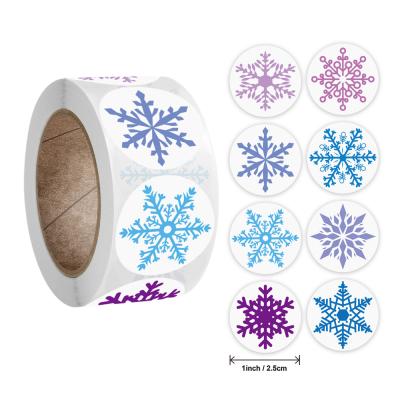 China Waterproof Custom Die Cut Stickers Merry Christmas Festival Wrapping Label Rolls for sale