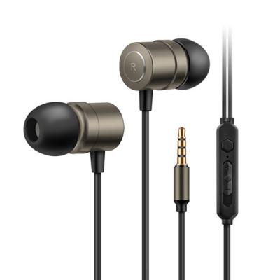 China Global Version Headset Metal Wheat Bass Android Wire Control With Noise Canceling Global Computer Gaming In-Ear Call Loud Factory Boxed for sale