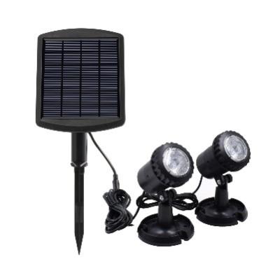 China Outdoor Solar Garden Floodlights 2-in-1 Solar Landscape Lights 12 LED Bulbs Solar Powered Lights IP67 Waterproof Adjustable Wall Light for sale