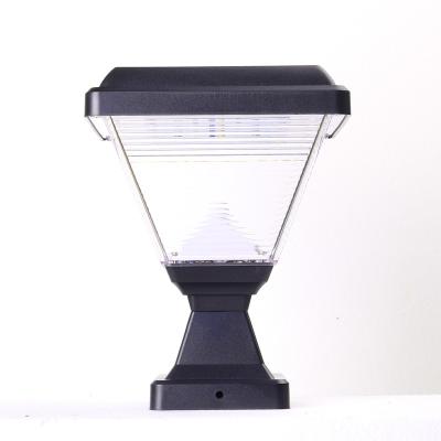 China Outdoor Smart Garden Led Solar Column Light Single Lamp Yard Post Door Post Garden Lamp Waterproof Free Wiring Lamp for sale