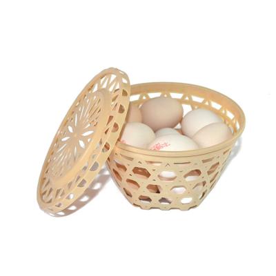 China Sustainable Supermarket Bestseller High Quality Green Plastic Egg Basket for sale