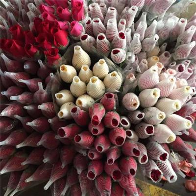 China For Flower Rose Bud Reticulated Wrapped Mesh Net Plastic Cover for sale