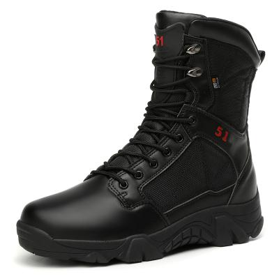 China Manufacturers Breathable Leather Leather Desert Combat Army Shoes Mens Tactical Military Boots For Men for sale