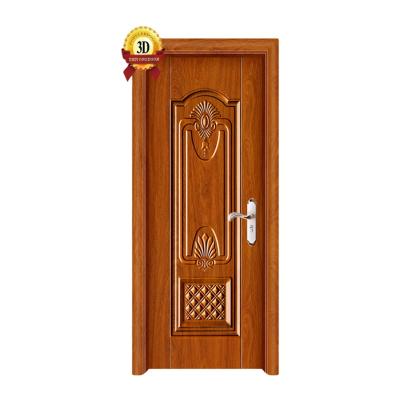 China JL818 modern yellow steel wooden door interior door made in China for sale