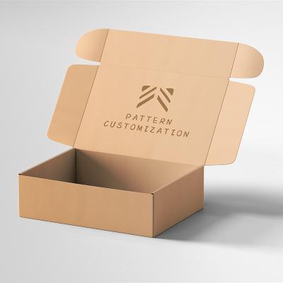 China Recycled Materials Wholesale Custom Luxury Cardboard Ad Kraft Paper Clothing Shoes Packaging Paper Shipping Boxes for sale