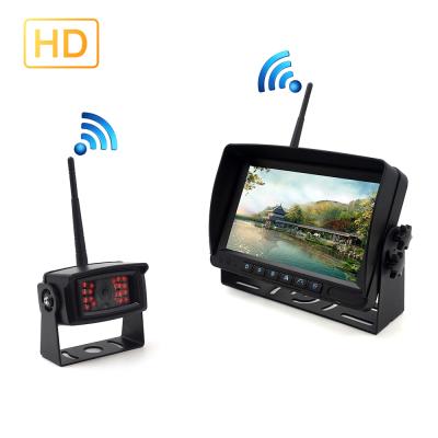 China Rear view help HD 720P 7inch TFT LCD digital wireless car monitor and IP69K car wifi camera backup system for car monitor for sale