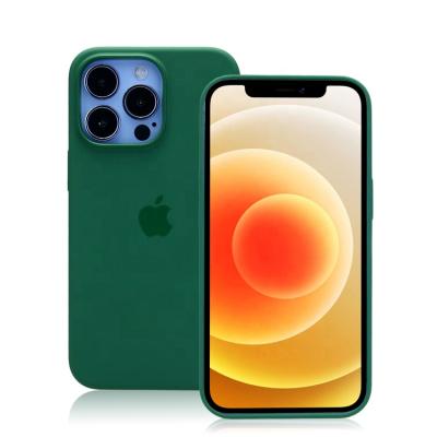 China Shockproof Liquid Silicone Phone Case Cover Shockproof Ultrathin Case Soft Microfiber Scratch-Resistant For iPhone 12 Pro Max for sale