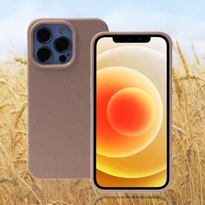 China New Arrived Shockproof Degradable Shockproof Phone Case Smartphone Bio Reuse Compostable Phone Cover Case For iPhone 13 Pro Max for sale