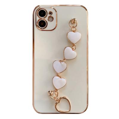 China Love Heart Wristband Fashion Luxury Women Plating Heart For iphone 10 11 12 Case VK-PI-047 for sale