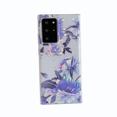 China Hot Selling Plating IMD Laser Flower Pattern Laser Flower TPU Soft Phone Case For Samsung S20 Plus VK-PI-048 for sale