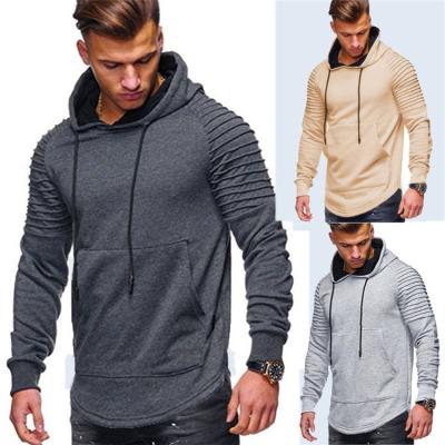 China 2022 Spring And Autumn Hot Style Men'S Pullover Sweater Striped Pleated Fashion Casual Hoodie Men's Raglan Sleeve Clothing for sale