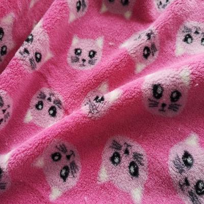 China Wholesale Cartoon Print Shrink-Resistant Custom Printed Coral 100% Polyester Fleece Fabric for sale